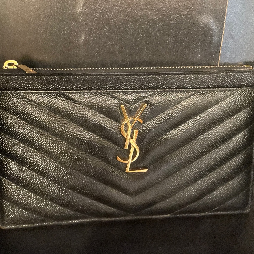 YSL Cassandre Matelassé Zipped Pouch